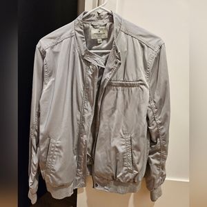 American Eagle Women's Silver/Grey Bomber Jacket size L
